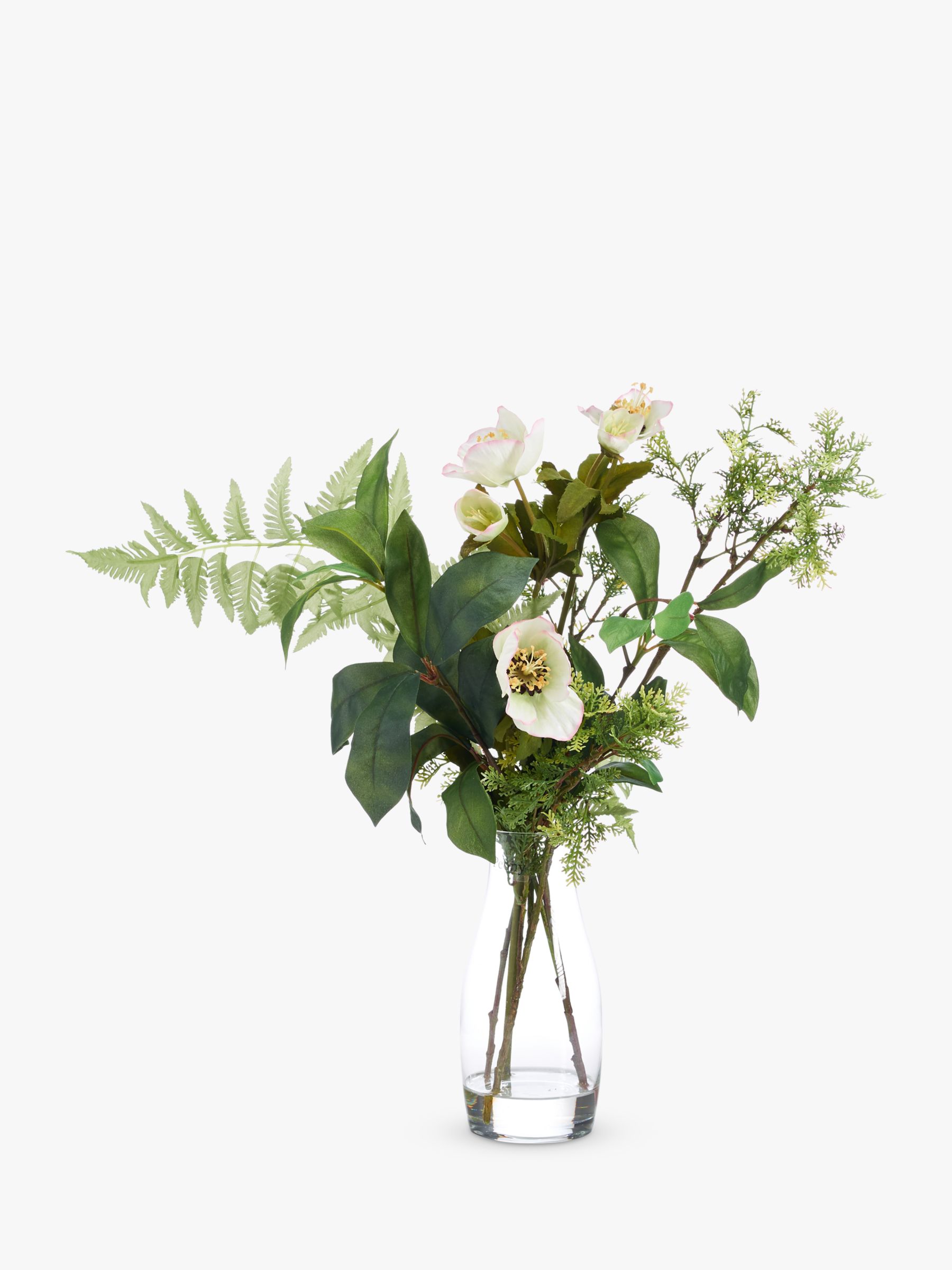 Peony Hellebores & Greenery Artificial Flowers in Vase review