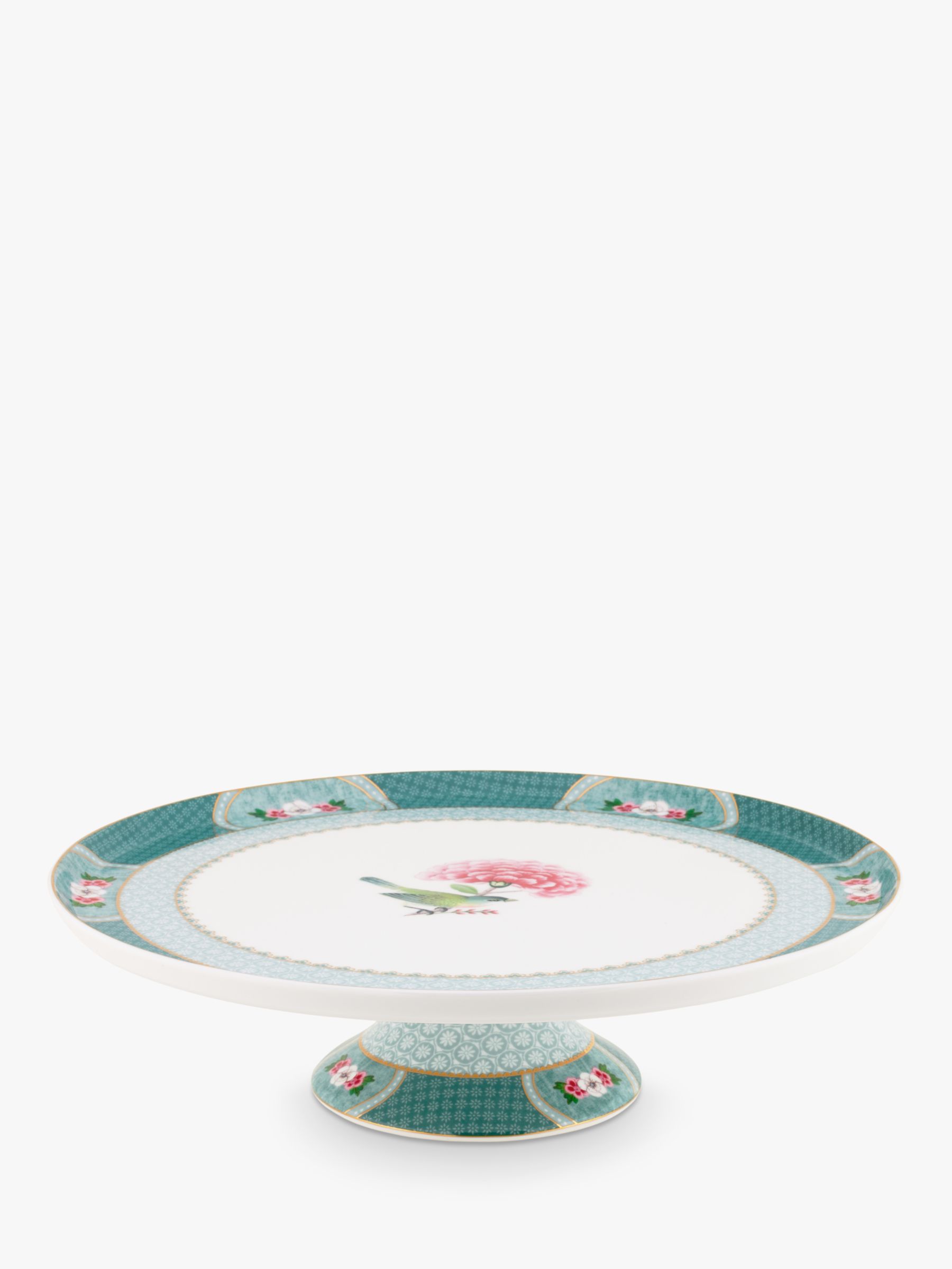 PiP Studio Blushing Birds Footed Cake Stand, 31cm, Blue