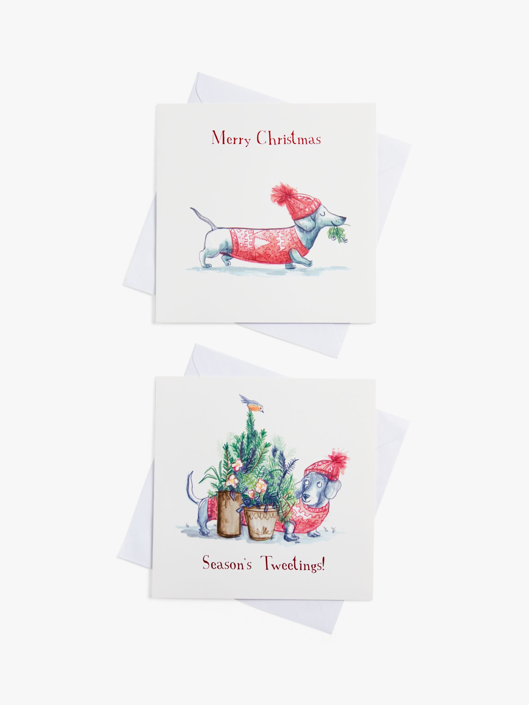 John Lewis & Partners Sausage Dog Charity Christmas Cards, Pack of 10