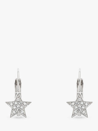Melissa Odabash Crystal Star Drop Earrings, Silver