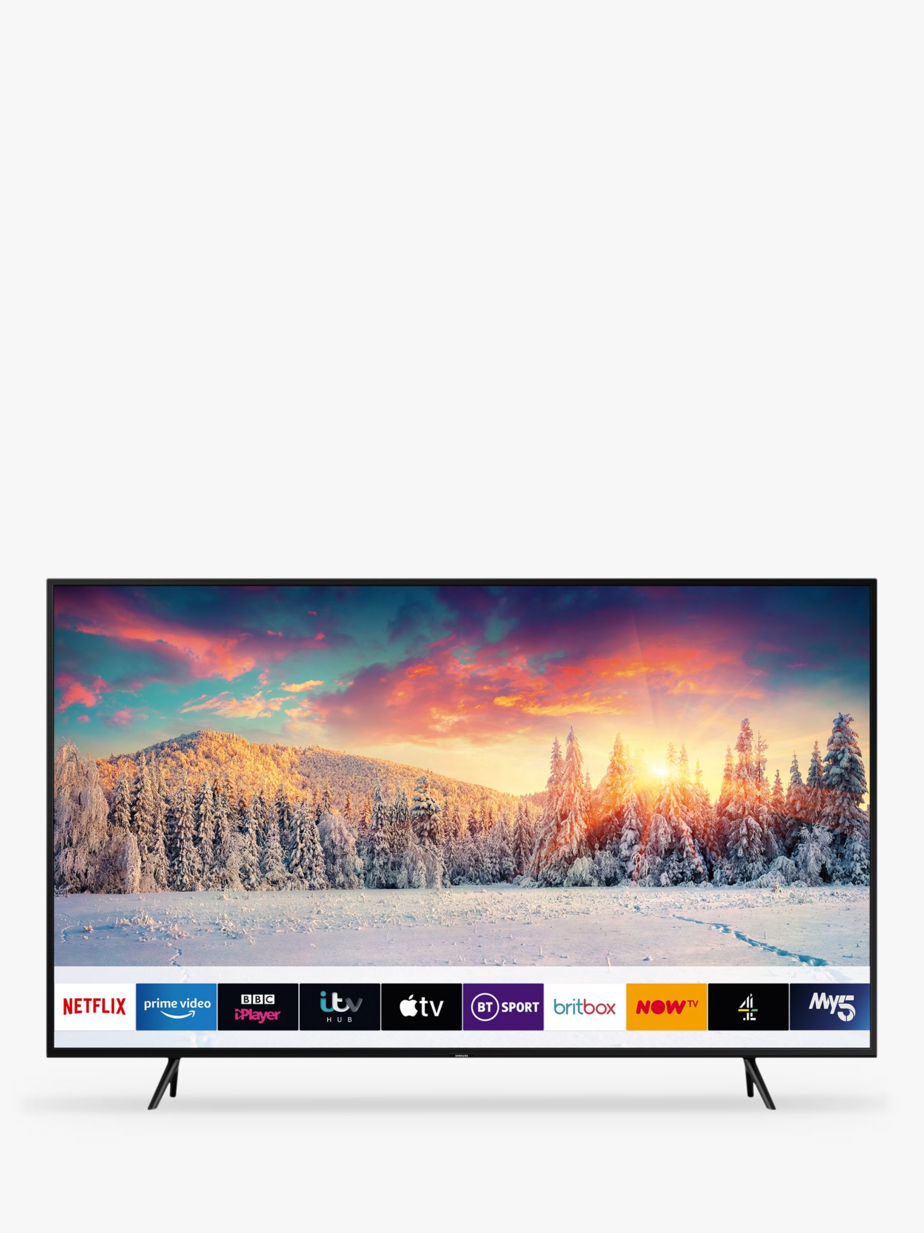 Samsung QE65Q60R (2019) QLED HDR 4K Ultra HD Smart TV, 65&quot; with TVPlus/Freesat HD & Apple TV App ...
