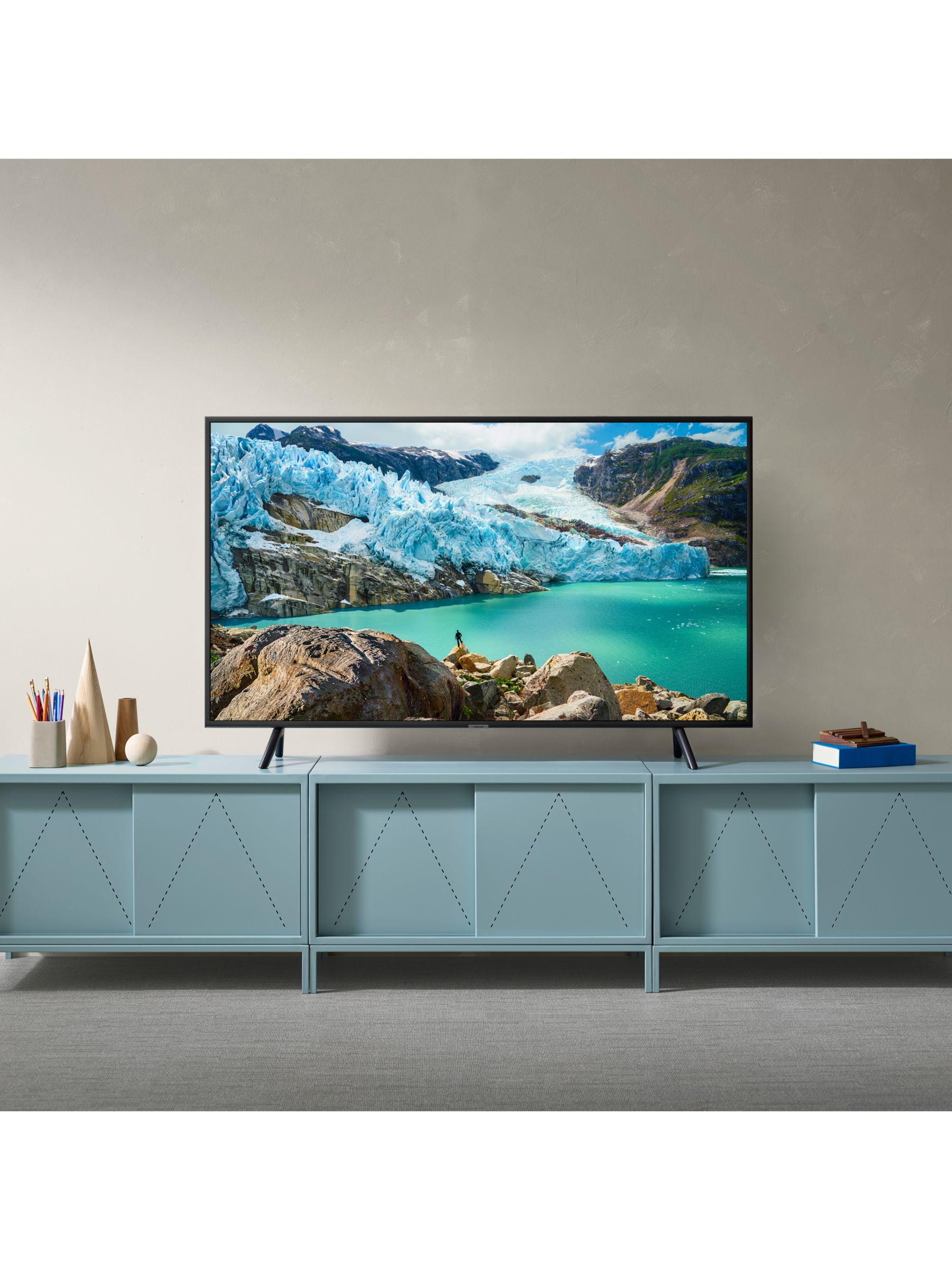 Samsung UE50RU7100 (2019) HDR 4K Ultra HD Smart TV, 50&quot; with TVPlus & Apple TV App, Charcoal ...
