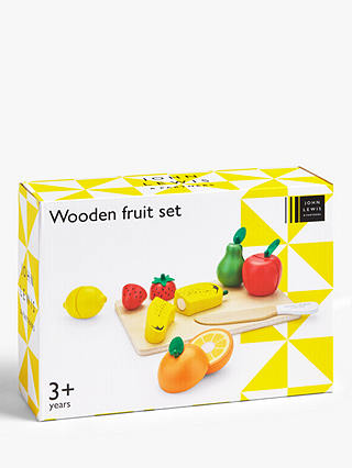 John Lewis & Partners Wooden Fruit Set