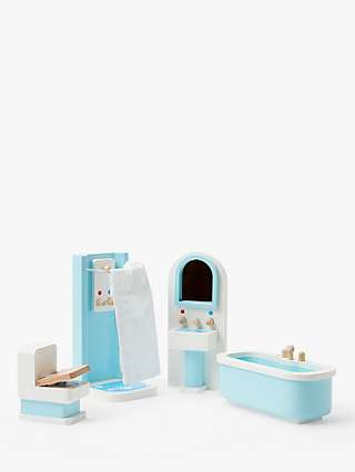 John Lewis & Partners Wooden Doll's House Bathroom Furniture