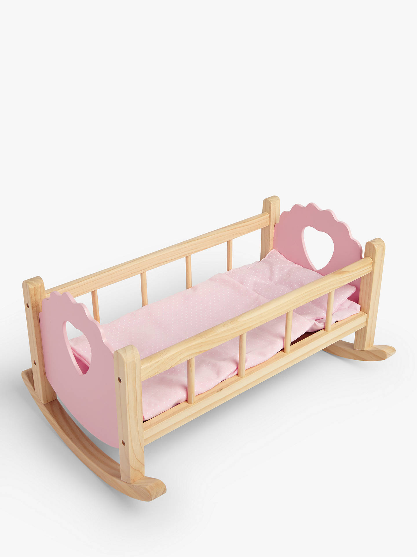 Mini Dolls House Kids Toy Rocking Cradle Bed for Doll Accessories ToJZ