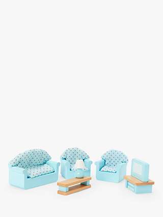John Lewis & Partners Wooden Doll's House Living Room Furniture