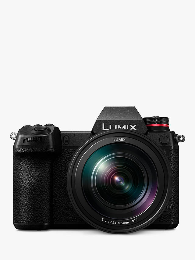 Panasonic Lumix DC-S1 Compact System Camera with 24-105mm OIS Lens, 4K UHD, 24.2MP, Wi-Fi, Bluetooth, OLED EVF, 3.2” Tiltable Touch Screen, Black