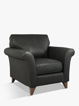 John Lewis & Partners Charlotte Leather Armchair, Dark Leg