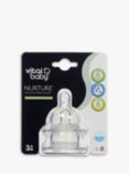 Vital Baby Nurture Silicone Medium Flow Feed Assist, 3 months, Pack of 2