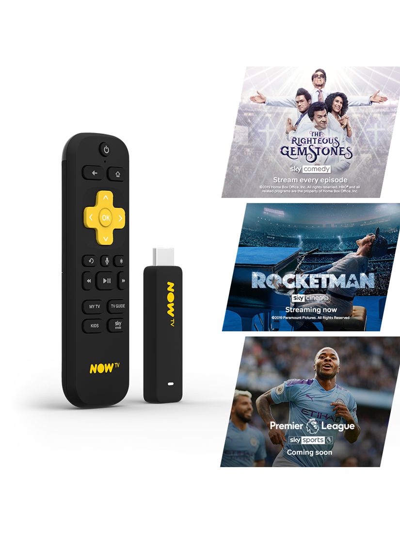 NOW TV Smart Stick with HD, Voice Search, 1 Month Entertainment, 1 Month Sky Cinema and 1 Day Sports Passes