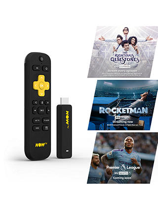 NOW TV Smart Stick with HD, Voice Search, 1 Month Entertainment, 1 Month Sky Cinema & 1 Day Sports Passes