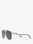 TOM FORD FT0693 Men's Benton Square Sunglasses, Silver/Green