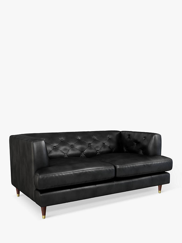 2 Seater Leather Sofa Dark Leg, Chester Leather Sofa
