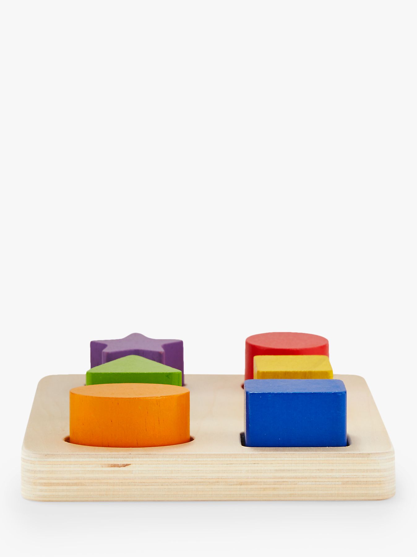 John Lewis Wooden Shapes & Colour Sorting Board