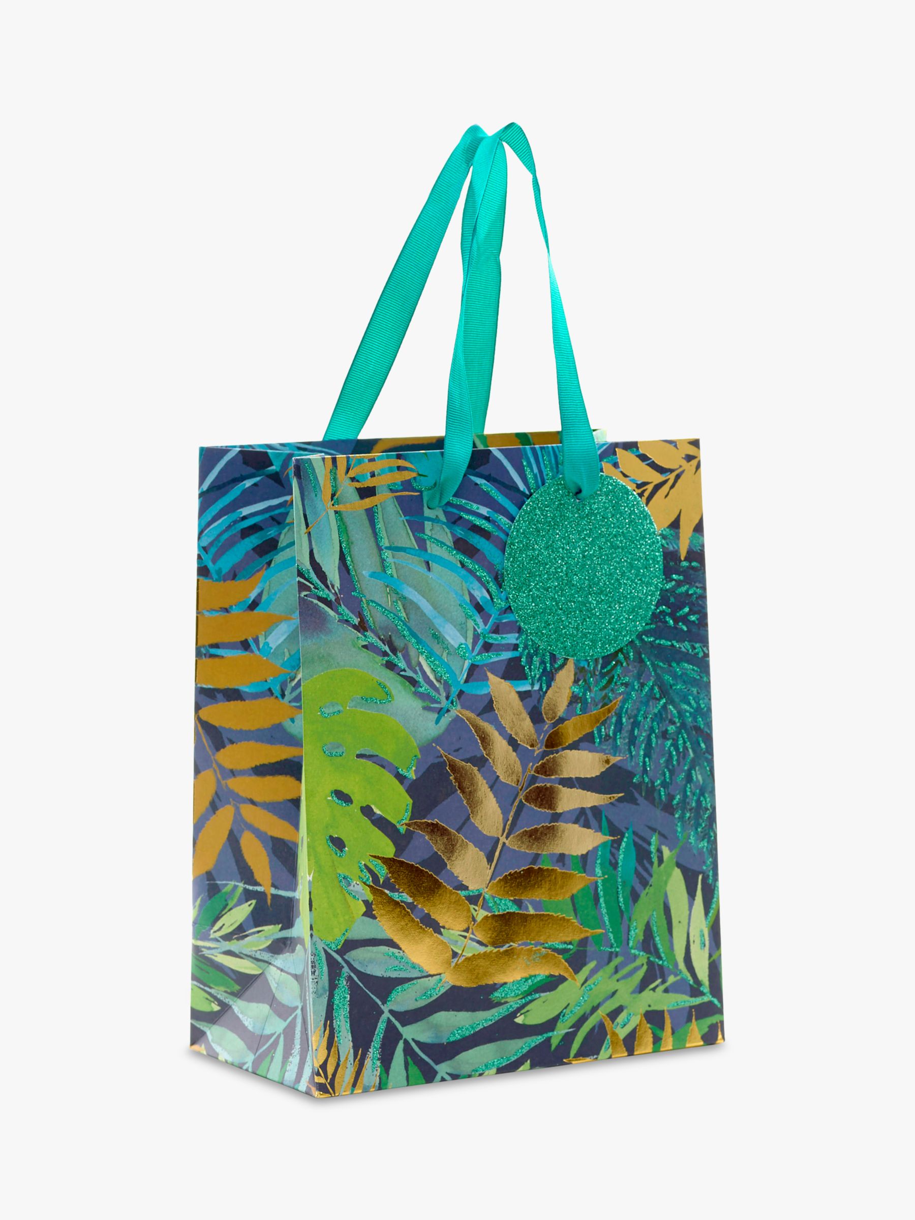 John Lewis & Partners Tropical Leaf Gift Bag, Small x 2 at John Lewis ...