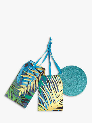 John Lewis & Partners Tropical Leaf Gift Tags, Pack of 3 x 3