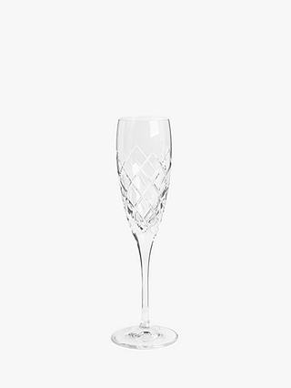 John Lewis & Partners Lucca Cut Glass Champagne Flutes, 160ml, Set of 2, Clear