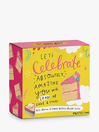 Happy News Let's Celebrate Cake Slice Chocolates, 60g