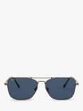 Ray-Ban RB8136 Unisex D-Frame Sunglasses, Demi Gloss Pewter