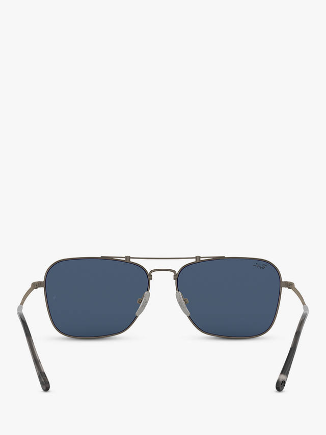 Ray-Ban RB8136 Unisex D-Frame Sunglasses, Demi Gloss Pewter