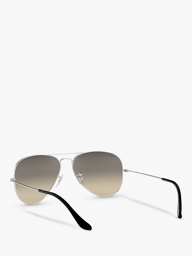 Ray-Ban RB3025 Men's Original Aviator Sunglasses, Silver/Grey Gradient