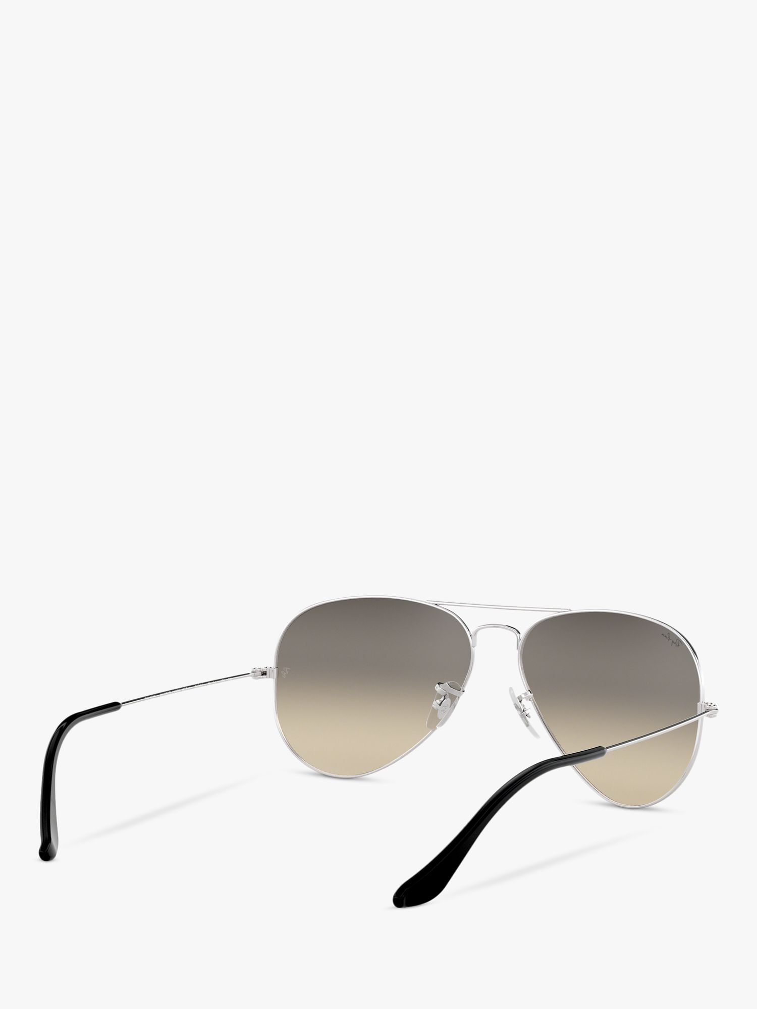 Ray-Ban RB3025 Men's Original Aviator Sunglasses, Silver/Grey Gradient ...