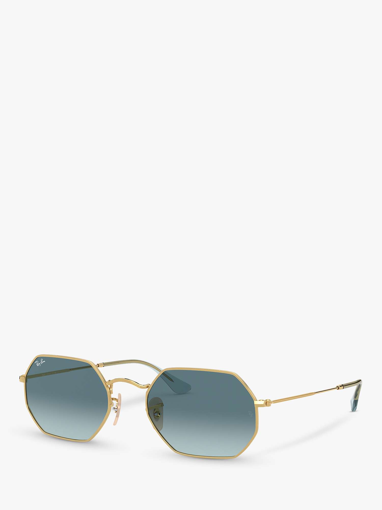 Buy Ray-Ban RB3556N Unisex Heptagonal Sunglasses, Gold/Blue Gradient Online at johnlewis.com