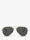 Ray-Ban RB8125 Unisex Phantos Sunglasses, Demi Gloss Gold/Grey