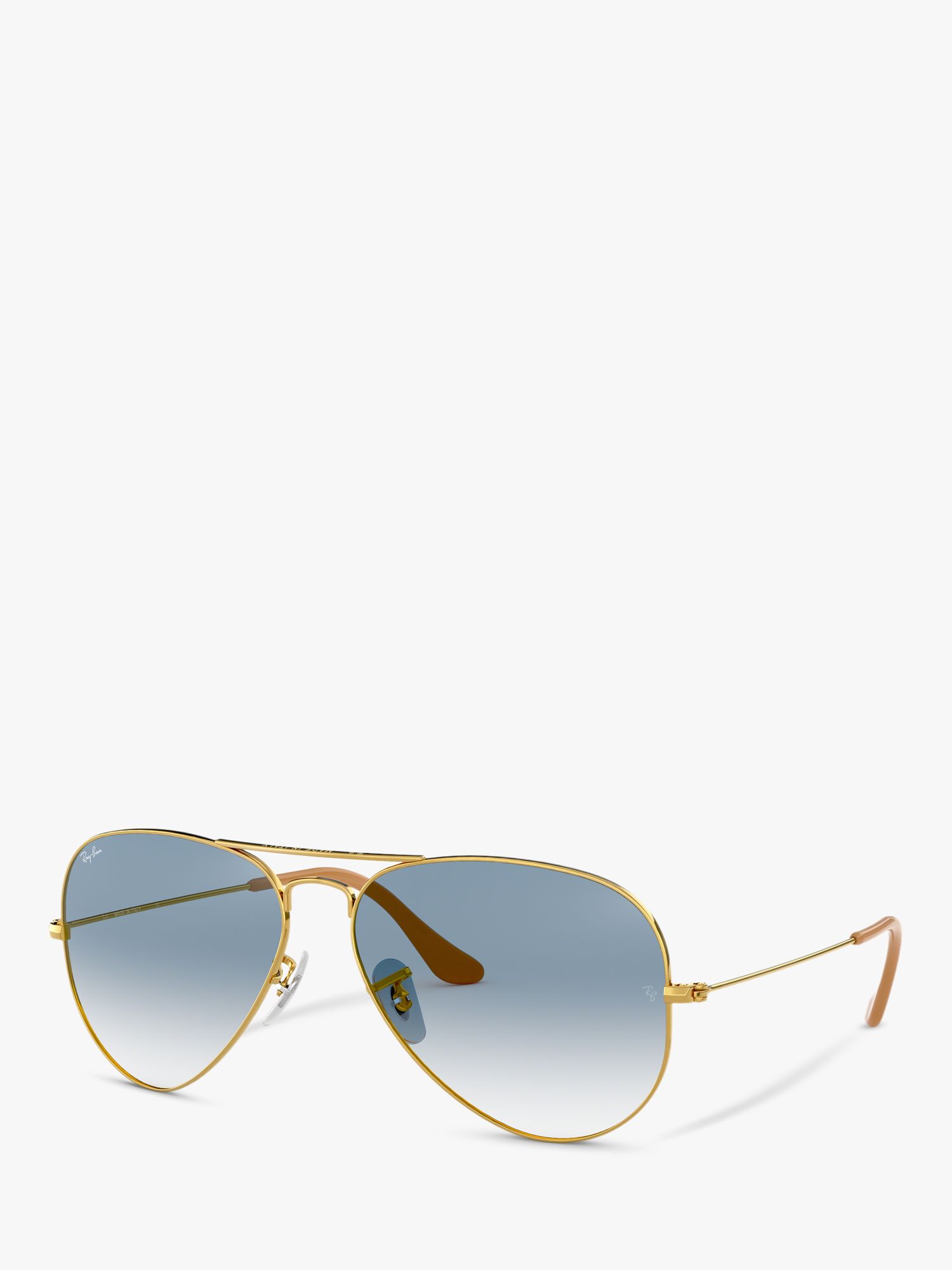 Ray-Ban RB3025 Men's Original Aviator Sunglasses, Gold/Blue Gradient at  John Lewis & Partners