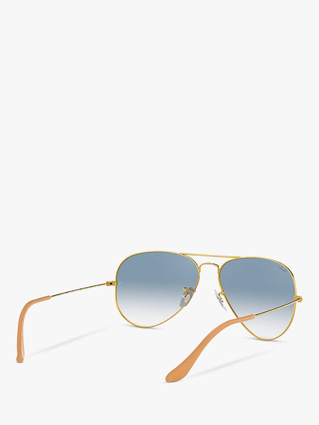 Ray-Ban RB3025 Men's Original Aviator Sunglasses, Gold/Blue Gradient