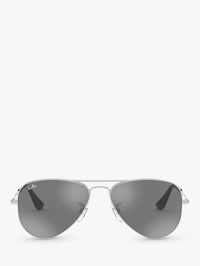 Ray-Ban Junior RJ9506S Pilot Sunglasses, Silver/Silver Mirror