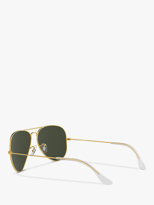 Ray-Ban RB3025 Unisex Aviator Sunglasses, Gold/Green Gradient