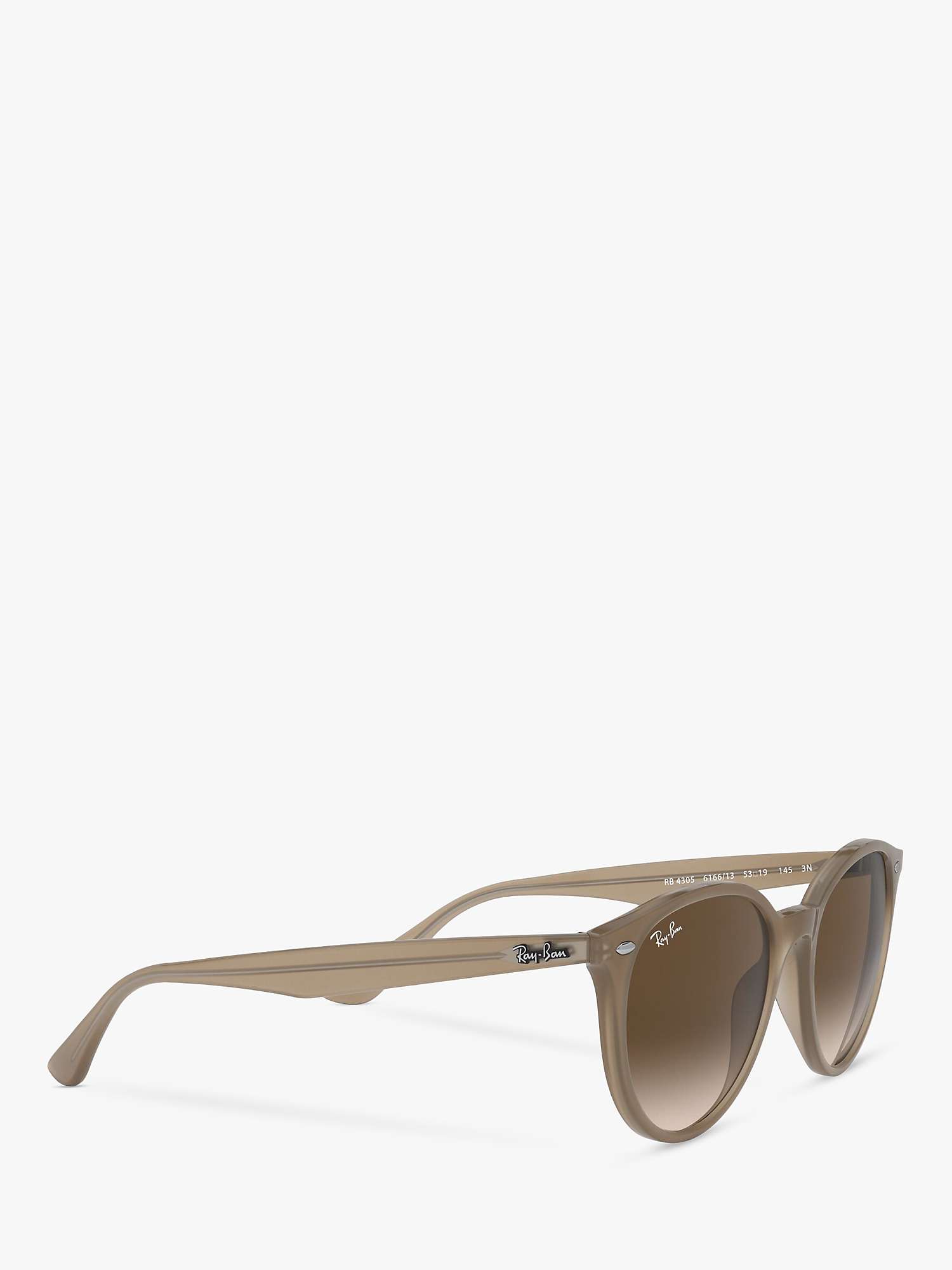 Buy Ray-Ban RB4305 Unisex Oval Sunglasses, Opal Beige/Brown Gradient Online at johnlewis.com