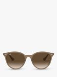 Ray-Ban RB4305 Unisex Oval Sunglasses, Opal Beige/Brown Gradient