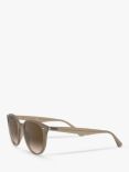 Ray-Ban RB4305 Unisex Oval Sunglasses, Opal Beige/Brown Gradient