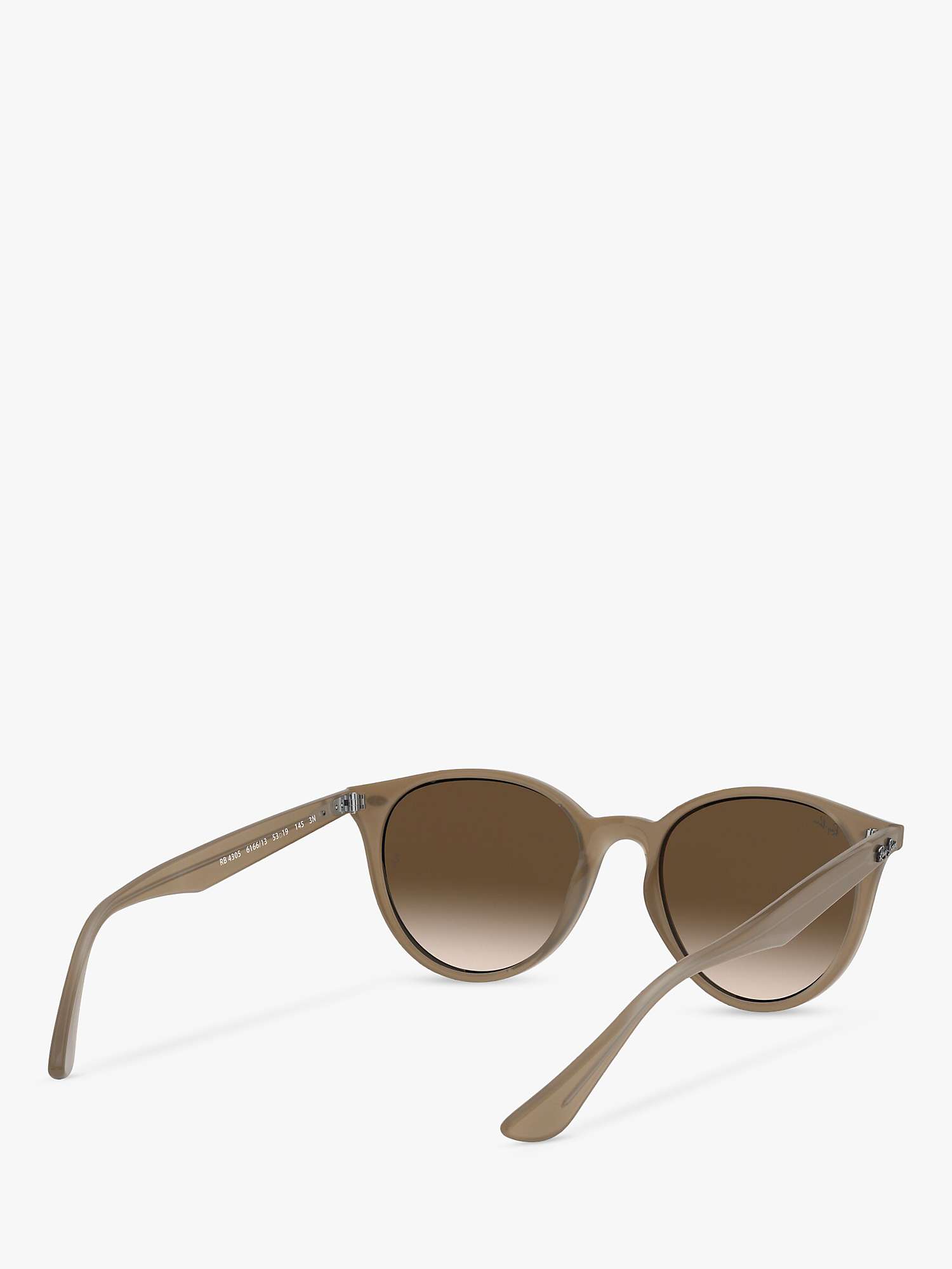 Buy Ray-Ban RB4305 Unisex Oval Sunglasses, Opal Beige/Brown Gradient Online at johnlewis.com