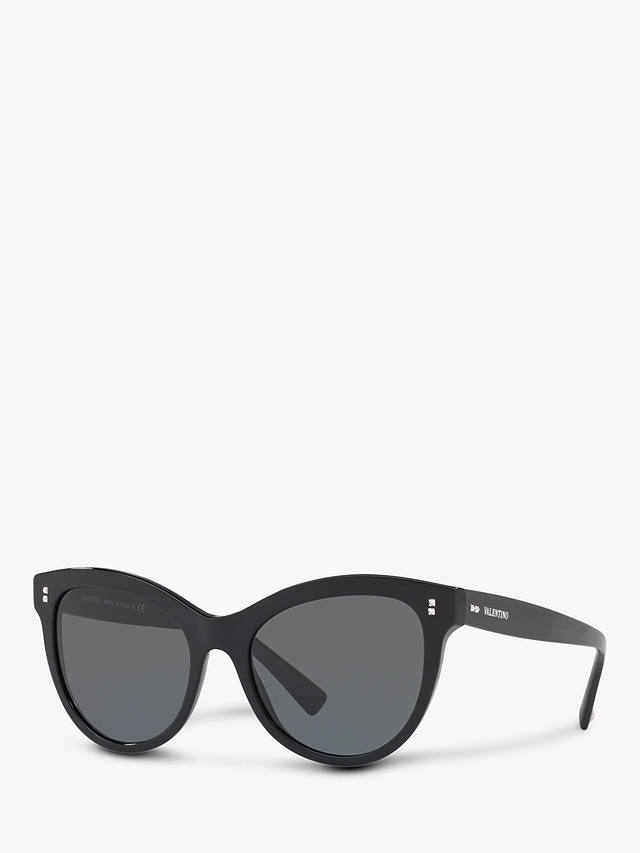 Valentino VA4013 Women's Cat's Eye Sunglasses, Black/Grey