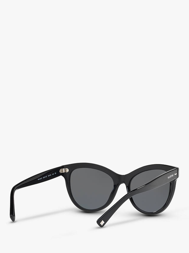 Valentino VA4013 Women's Cat's Eye Sunglasses, Black/Grey