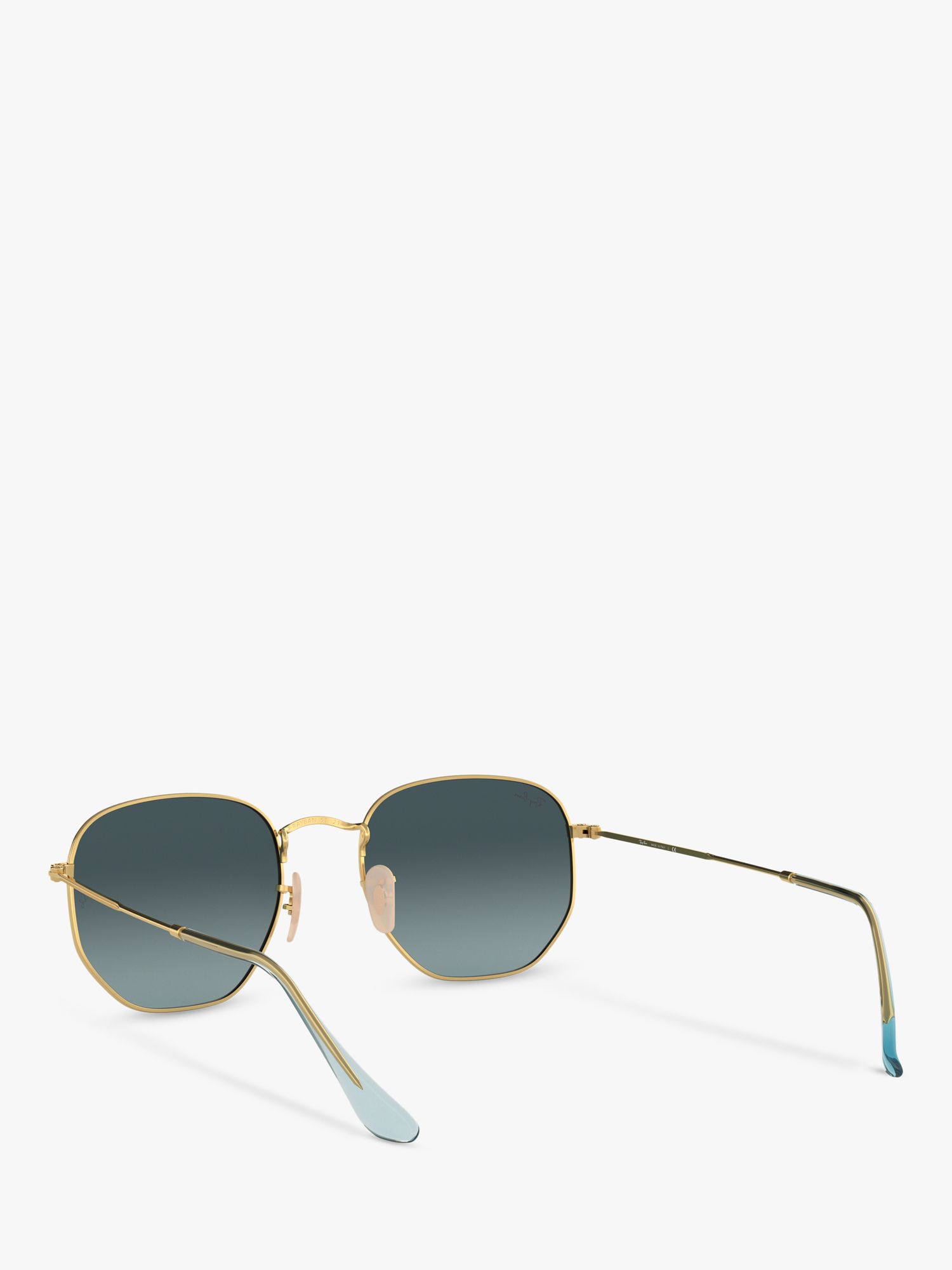 Buy Ray-Ban RB3548N Unisex Hexagonal Sunglasses, Gold/Blue Gradient Online at johnlewis.com