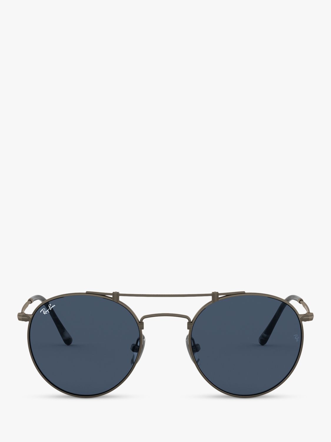 Buy Ray-Ban RB8147 Unisex Oval Sunglasses, Demi Gloss Pewter/Dark Blue Online at johnlewis.com