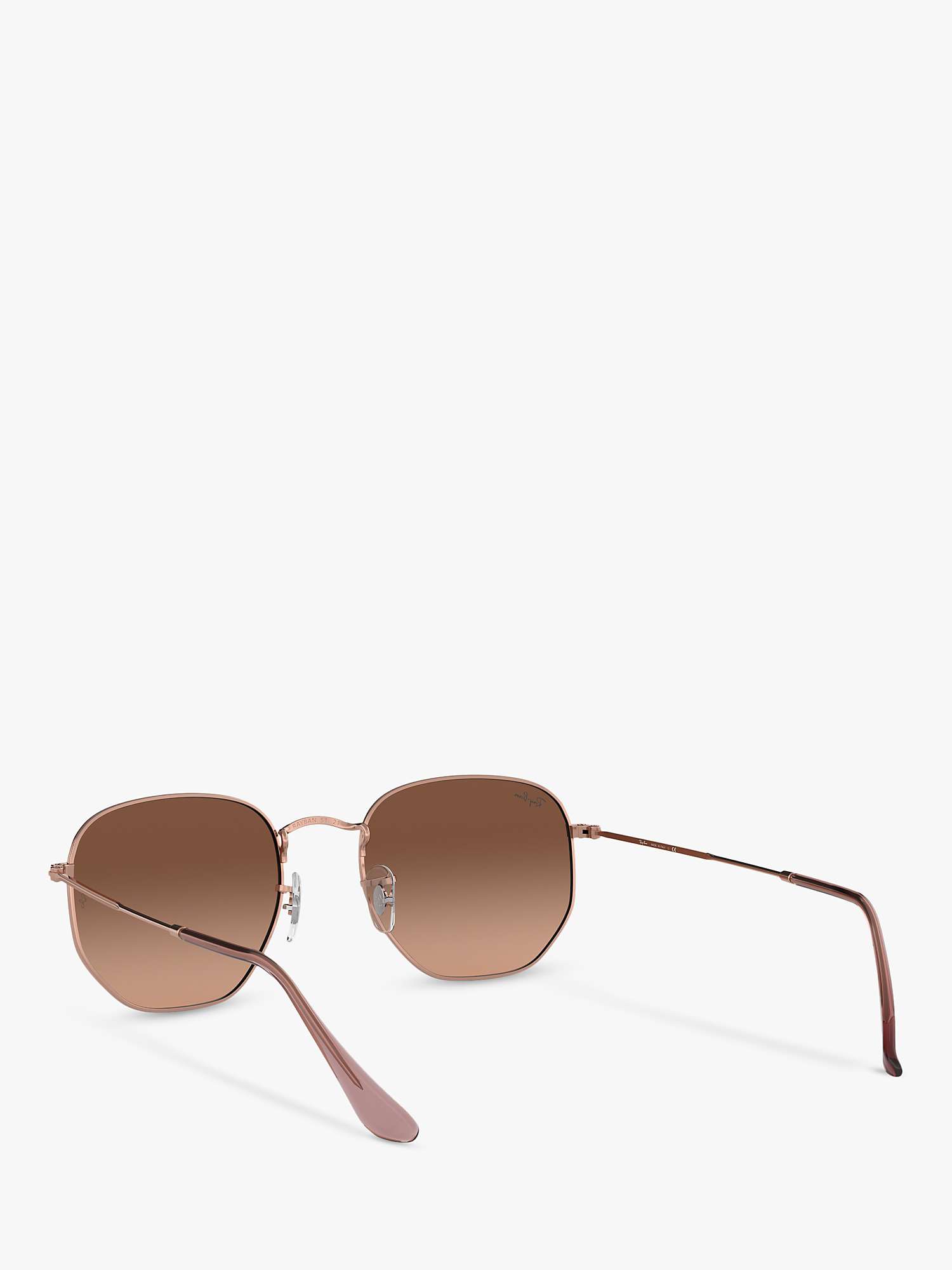 Buy Ray-Ban RB3548N Unisex Hexagonal Sunglasses, Copper/Brown Gradient Online at johnlewis.com