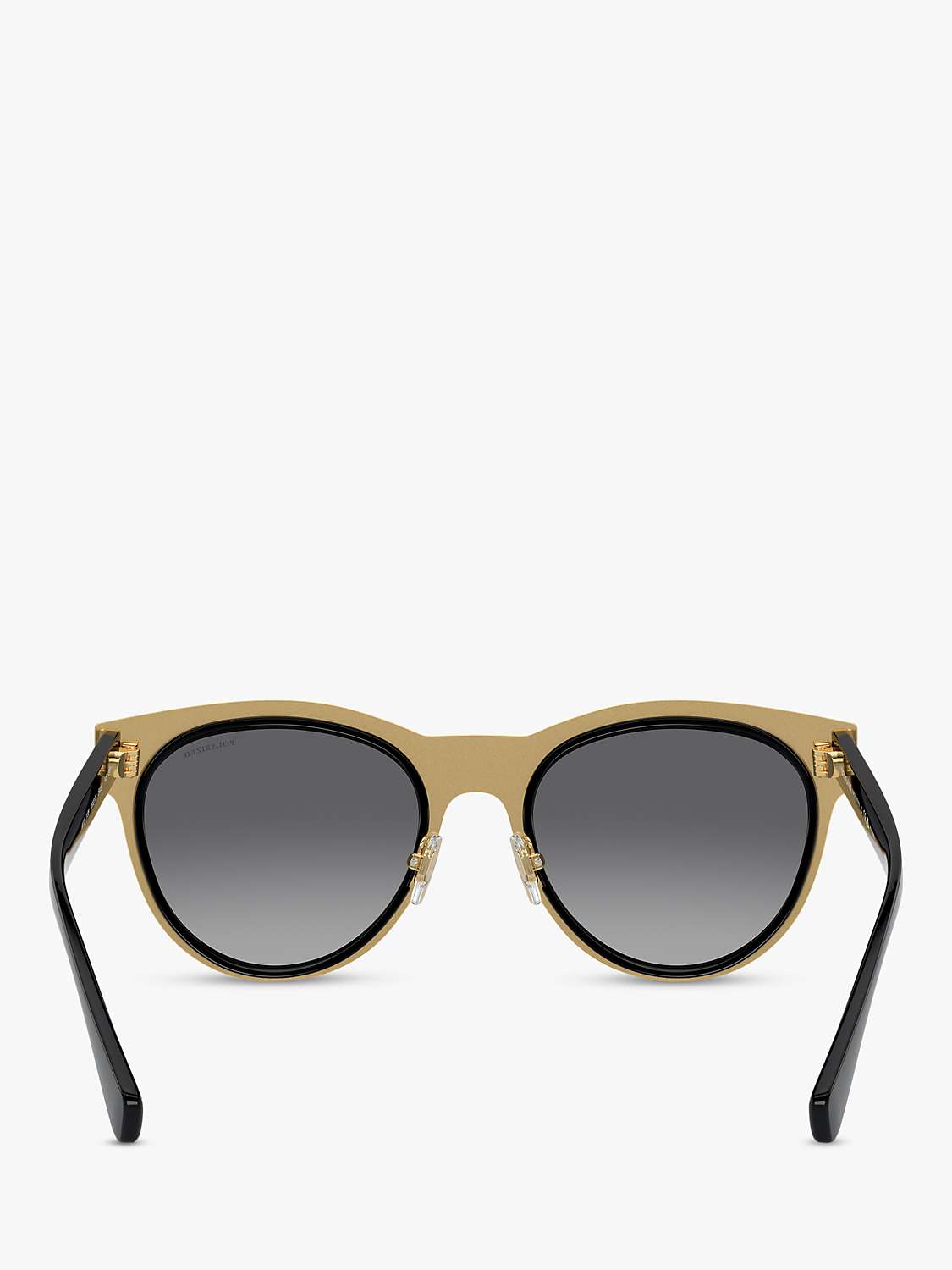 Buy Versace VE2198 Women's Oval Sunglasses, Black/Grey Online at johnlewis.com