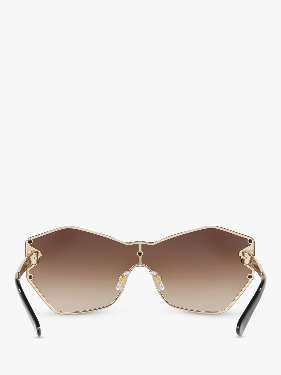 Versace VE2182 Women's Irreglar Sunglasses, Pale Gold/Brown Gradient
