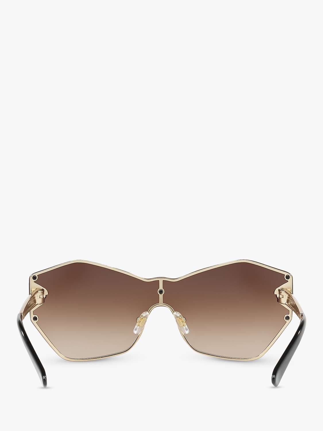 Buy Versace VE2182 Women's Irreglar Sunglasses, Pale Gold/Brown Gradient Online at johnlewis.com