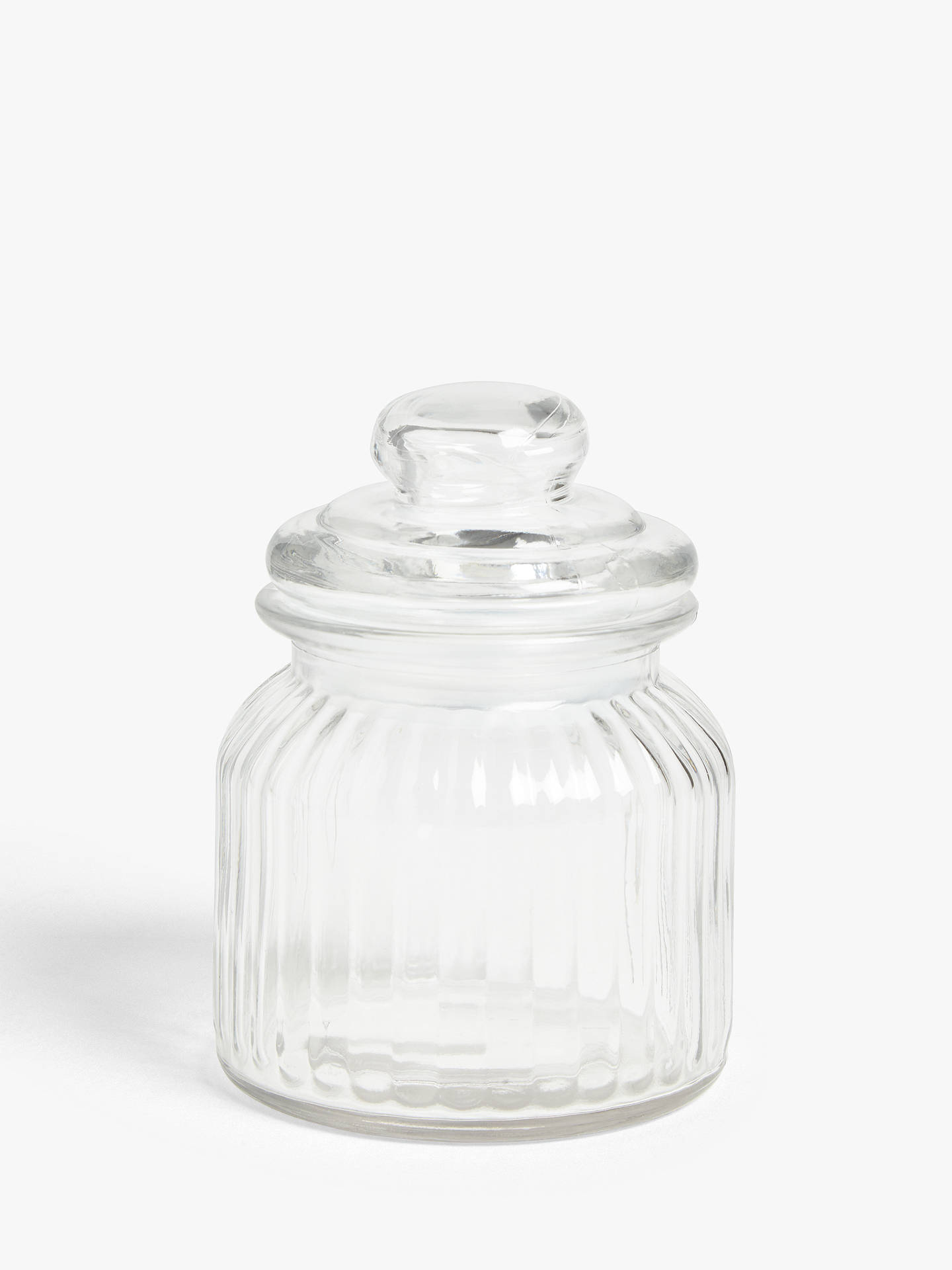 John Lewis Partners Ribbed Glass Jar 650ml Clear At John Lewis