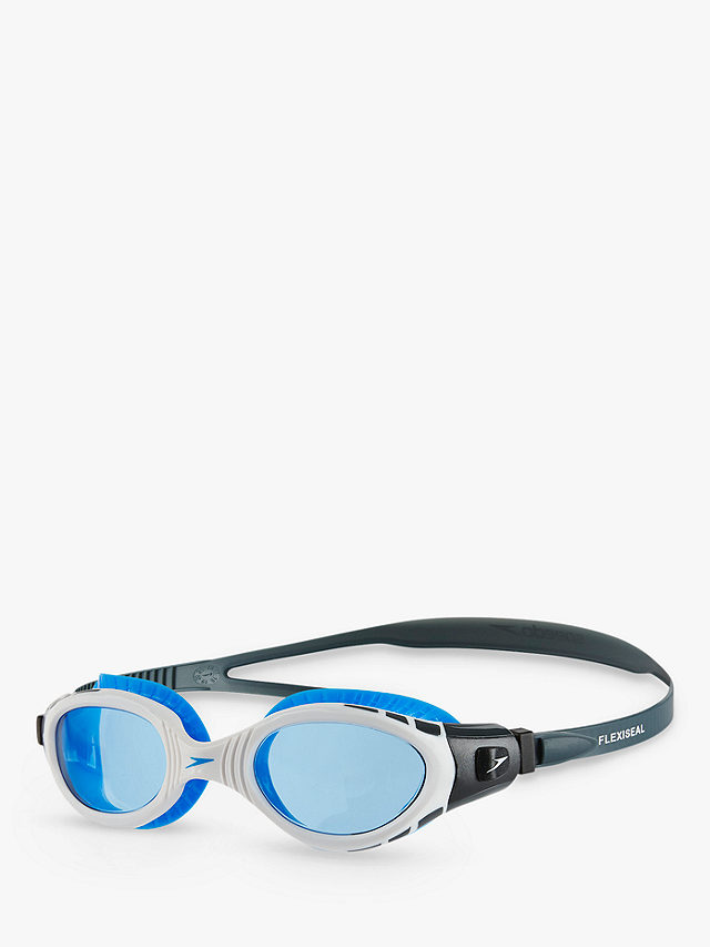 Speedo Futura Biofuse Flexiseal Swimming Goggles, Oxid Grey/White/Blue