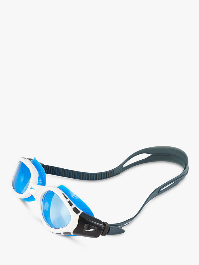 Speedo Futura Biofuse Flexiseal Swimming Goggles, Oxid Grey/White/Blue