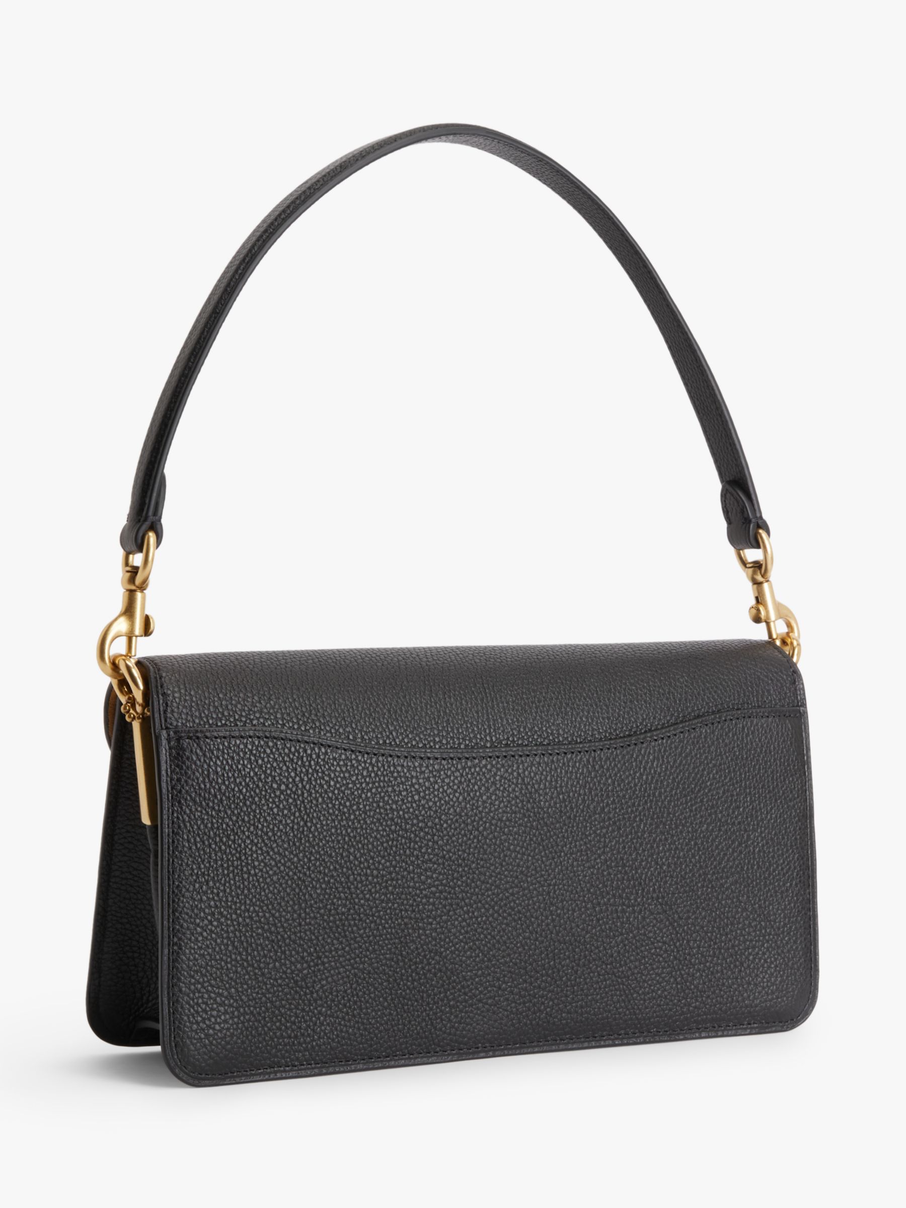 Coach Tabby 26 Leather Shoulder Bag, Black at John Lewis & Partners