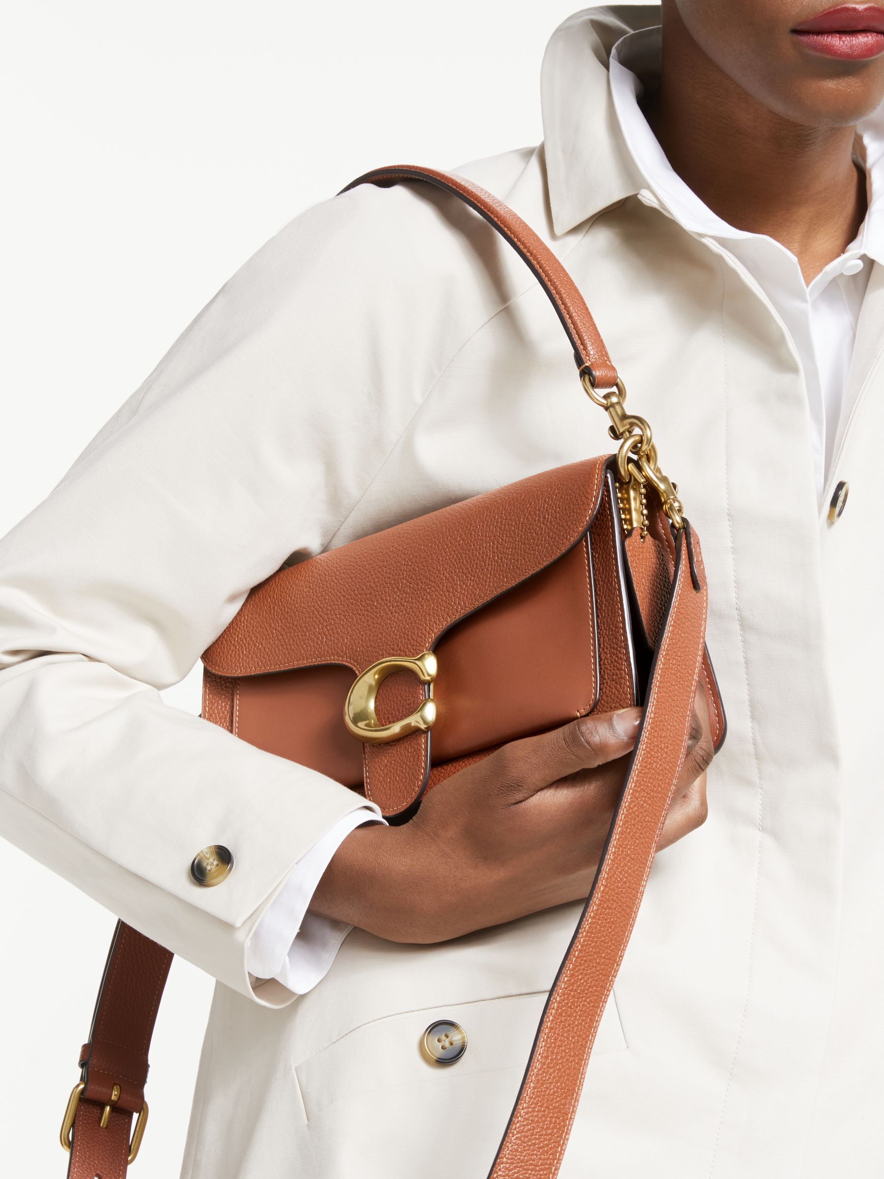 coach beige shoulder bag