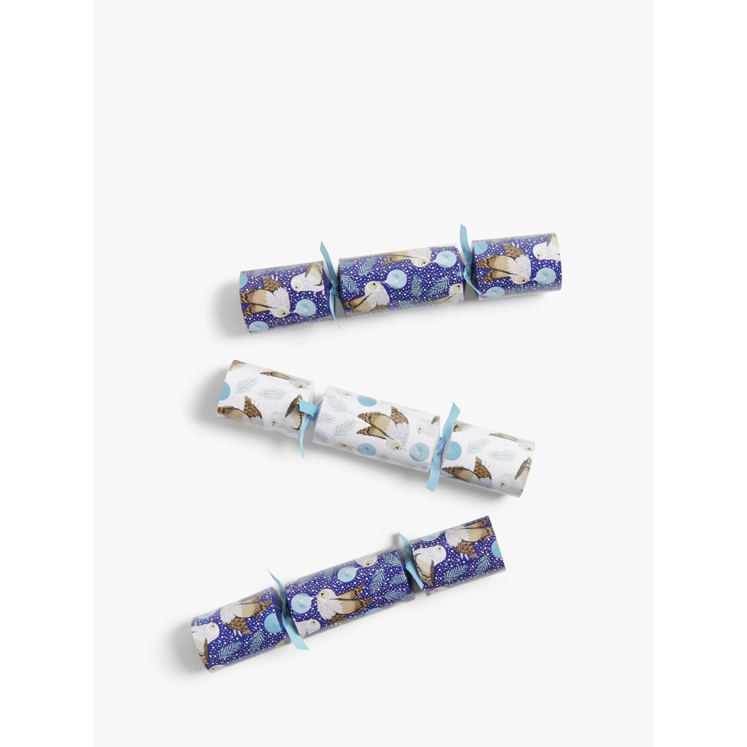 John Lewis & Partners Snowscape Snowy Owl Christmas Crackers, Pack of ...
